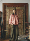 AVIVA JIFEI XUE 24 Autumn and Winter Gold Wool Plaid Pants AJX-FW24-HP-GWG-JIN Gold